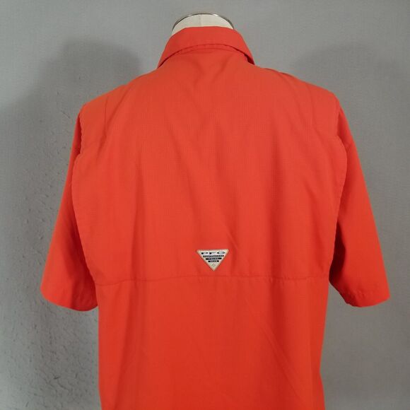 Columbia PFG Florida Gators Omni shade shirt men's medium orange Outdoor fishing - Picture 10 of 13